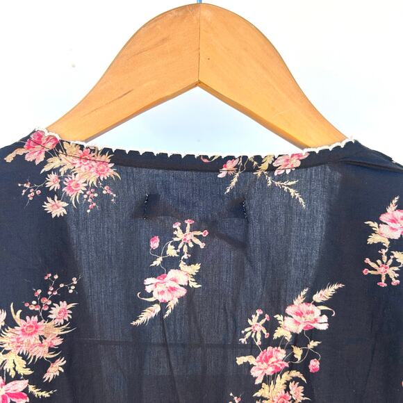 New Christy Dawn The Brigitte Dress Night Bouquet Black Flowers Maxi Small - Picture 11 of 16